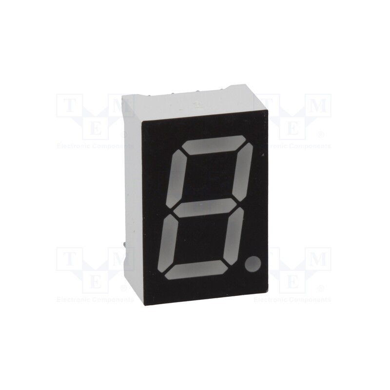 1 pcs x OPTO Plus LED - OPD-S5620UPG-BW - Display: LED, 7-segment, 14.2mm, 0.56', No.char: 1, green, 160mcd