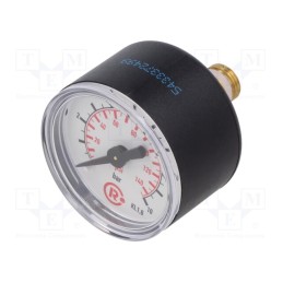 1 pcs x PNEUMAT-110.46-KD - Manometer, 0÷10bar, 40mm, non-aggressive liquids,inert gases