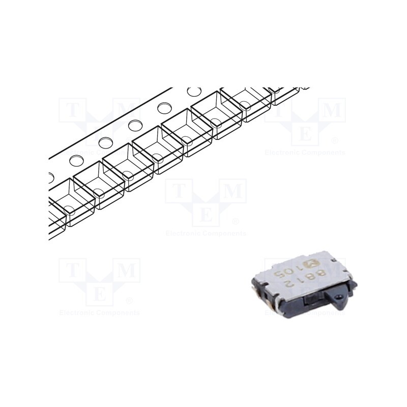 1 pcs x PANASONIC - ESE58L61B - Switch: push-button, Pos: 2, SPST-NC, 0.01A/5VDC, Illumin: none