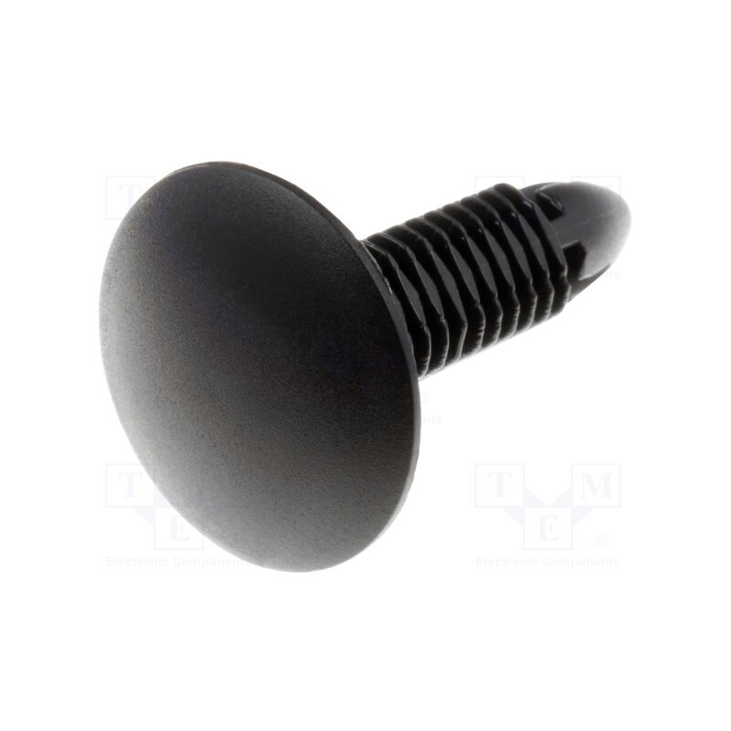 5 pcs x KSS WIRING - SR-25BK -AS - Rivet, polyamide, Panel cutout diam: 6.6mm, black, UL94V-2