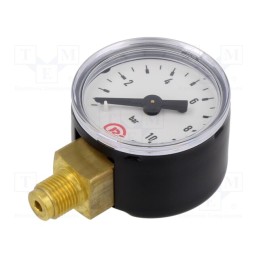 1 pcs x PNEUMAT-110.35 - Manometer, 0÷10bar, 40mm, non-aggressive liquids,inert gases