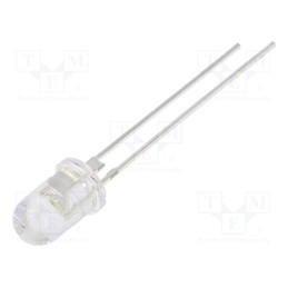 1 pcs x OPTOSUPPLY - OSW47L5B61P - LED, 5mm, white cold, 30000÷36000mcd, 60°, Front: convex, 2.8÷3.6V