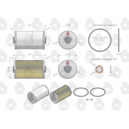Fuel filter inserts kwp010x c 330 360 385 ursus