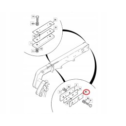 Metal slide washer for JCB 294 00455 loader