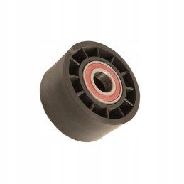 Belt tensioner roller for mowing fertilizer spreader