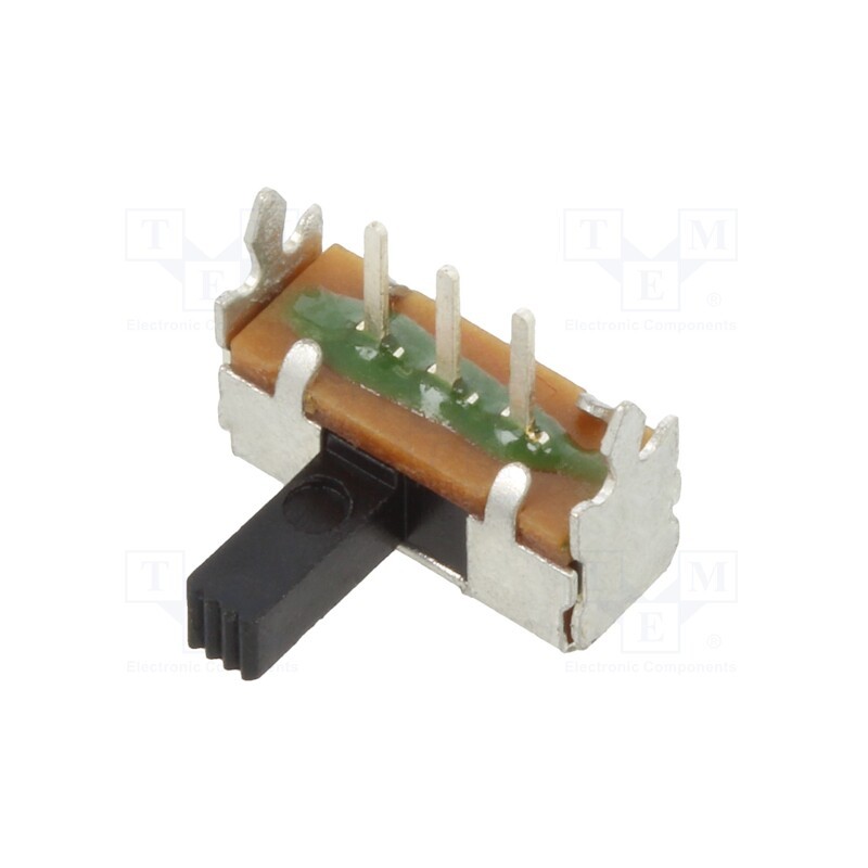 1 pcs x E-SWITCH - EG1213 - Switch: slide, Pos: 2, SPDT, 0.2A/30VDC, ON-ON, THT, -10÷60°C, 30mΩ