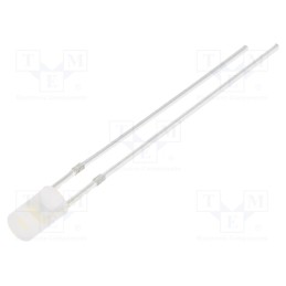 1 pcs x OPTOSUPPLY - OSM5DK3HE2B - LED, 3mm, white warm, 750÷1120mcd, 140°, Front: flat, 2.7÷3.4V