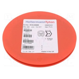 250 pcs x HELLERMANNTYTON - 515-03688 - Markers, Marking: 8, 4÷9mm, PVC, grey, -65÷105°C, leaded, HGDC4-9