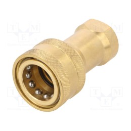 1 pcs x PNEUMAT-246.02 - Quick connection coupling, max.255bar, G 1/4', double-sided