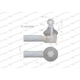 Steering joint 95mm 7 8 3116407r2 mo