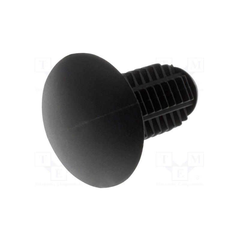 5 pcs x KSS WIRING - SR-0816BK - Rivet, polyamide, Panel cutout diam: 8mm, black, Mounting: push-in