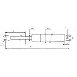 Gas shock absorber actuator mtz 600 mm 150n 030825