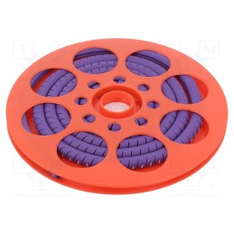 250 pcs x HELLERMANNTYTON - 515-03677 - Markers, Marking: 7, 4÷9mm, PVC, violet, -65÷105°C, leaded, HGDC4-9