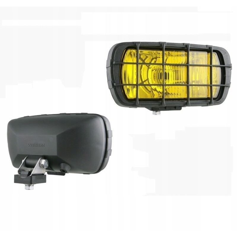 Yellow halogen road headlight with grille hp1 00