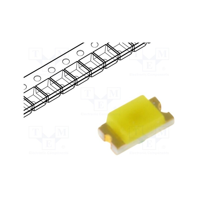 1 pcs x BROADCOM (AVAGO) - HSMW-C191 - LED, SMD, 0603, white cold, 70÷200mcd, 140°