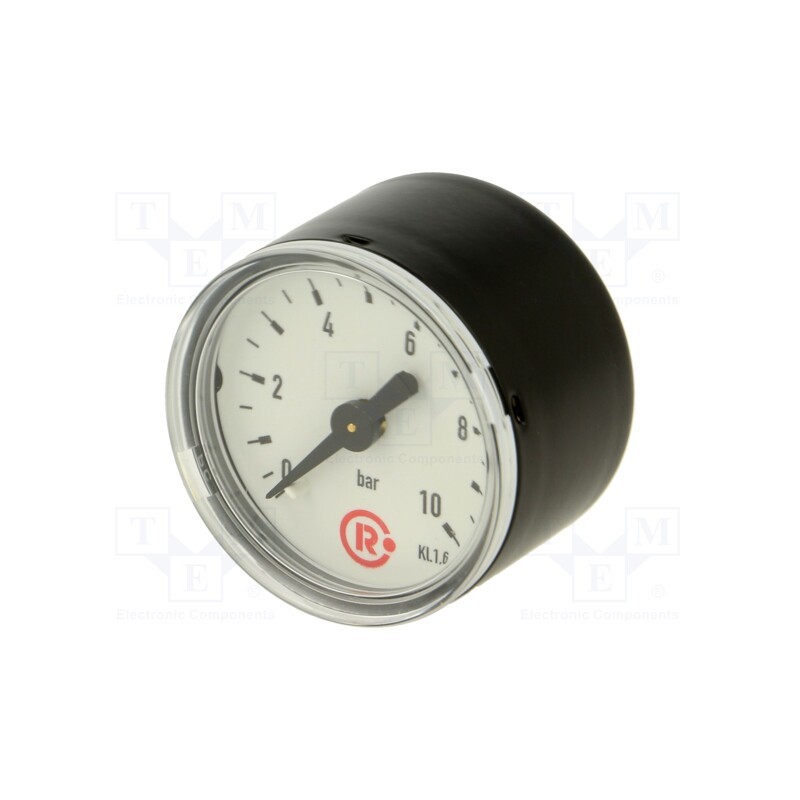 1 pcs x PNEUMAT-110.46 - Manometer, 0÷10bar, 40mm, non-aggressive liquids,inert gases