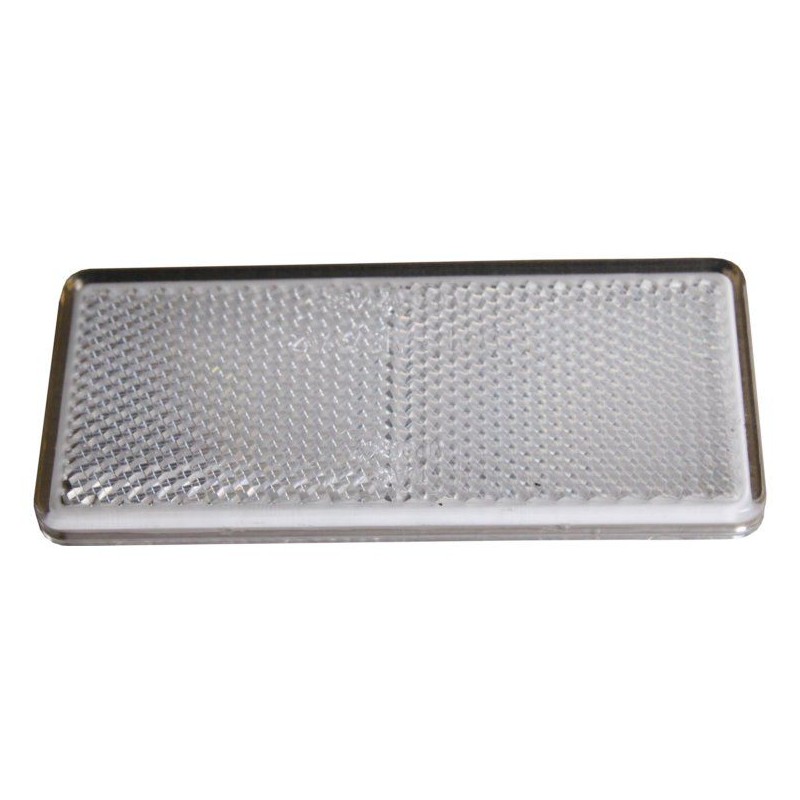 White reflector 96x42mm, self-adhesive, universal