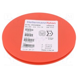 250 pcs x HELLERMANNTYTON - 515-03634 - Markers, Marking: 3, 4÷9mm, PVC, yellow, -65÷105°C, leaded, HGDC4-9