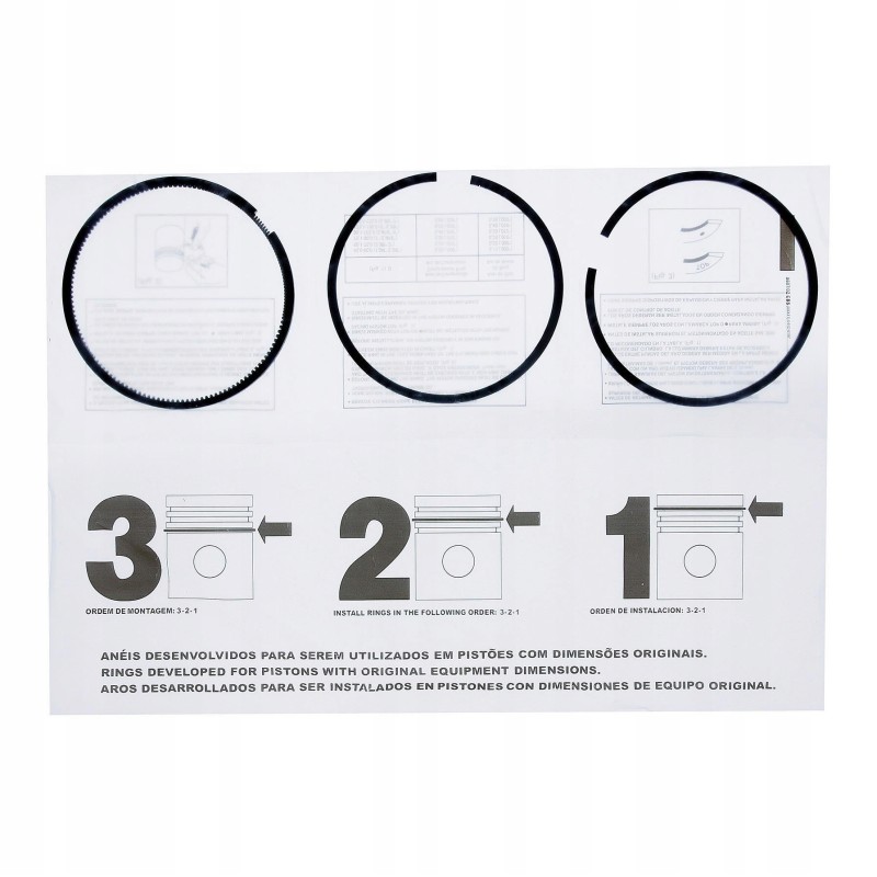 Piston rings, compressor set, 85 5 mm