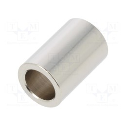 5 pcs x DREMEC - 3112/8,2X18 - Spacer sleeve, 18mm, cylindrical, brass, nickel, Out.diam: 12mm