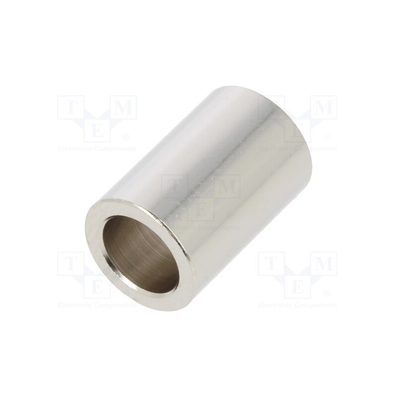 5 pcs x DREMEC - 3112/8,2X18 - Spacer sleeve, 18mm, cylindrical, brass, nickel, Out.diam: 12mm