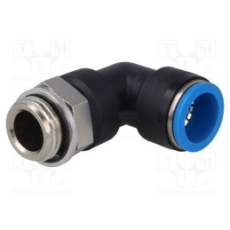 1 pcs x FESTO-186126 - Push-in fitting, threaded,angled 90°, -0.95÷6bar, Thread: G 1/2'