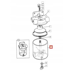 JCB 3CX fuel separator glass