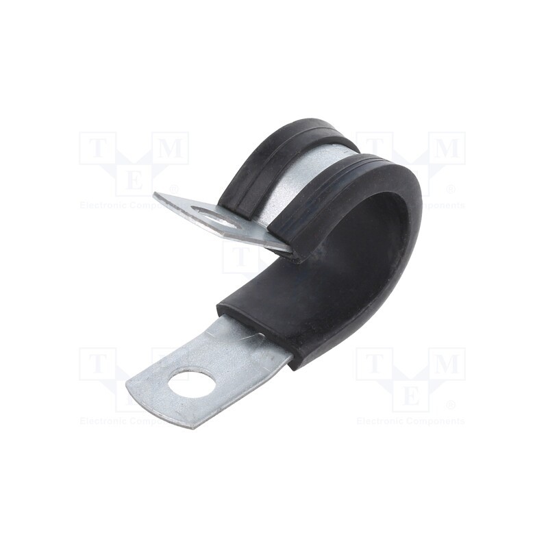 5 pcs x HUMMEL - 1.574.1660.00 - Fixing clamp, ØBundle : 16mm, steel, Cover material: EPDM