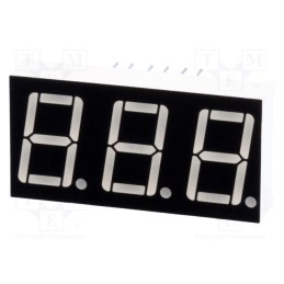 1 pcs x WENRUN - LTD056BUE-103A-01 - Display: LED, 7-segment, 14.22mm, 0.56', No.char: 3, red, 11.6mcd