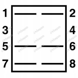 Switch switch 42x22mm 2 positions 6 pin