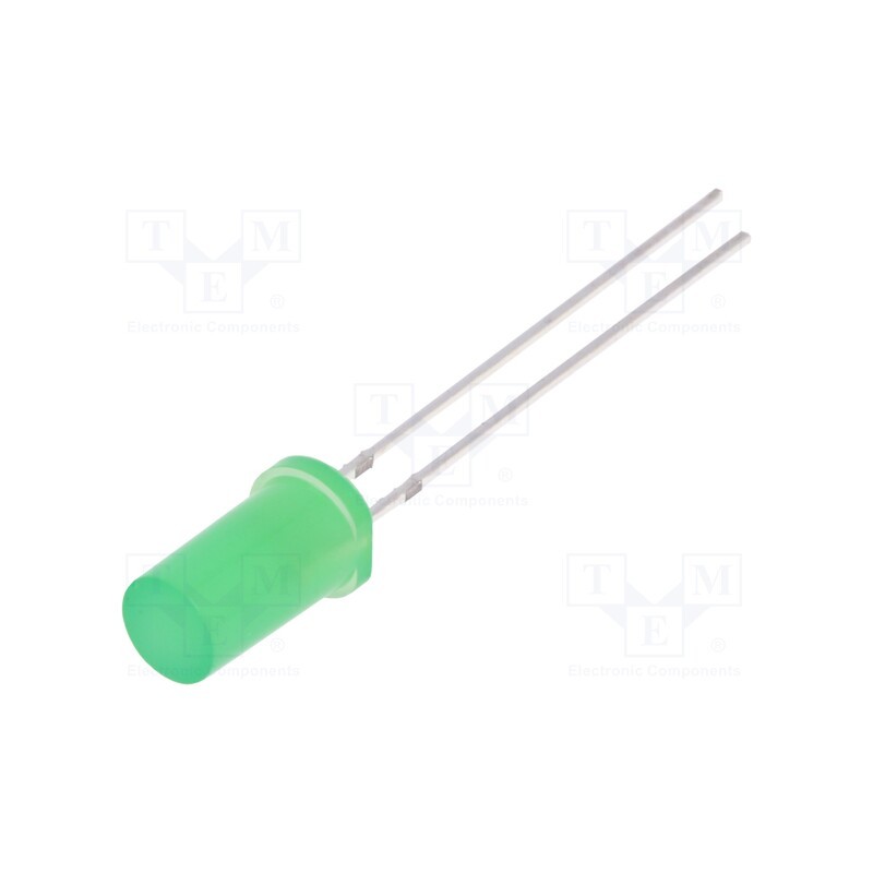 1 pcs x OPTOSUPPLY - OSGGH25TK4A - LED, 5mm, yellow green, 68÷100mcd, 180°, Front: flat, 1.8÷2.6V