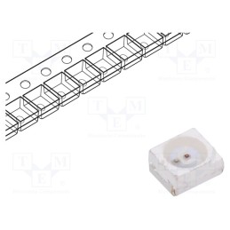 1 pcs x OPTOSUPPLY - OSR5RUS1C1A-12V - LED, SMD, 3528,PLCC2, red, 68÷100mcd, 3.5x2.8x1.7mm, 120°, 12V