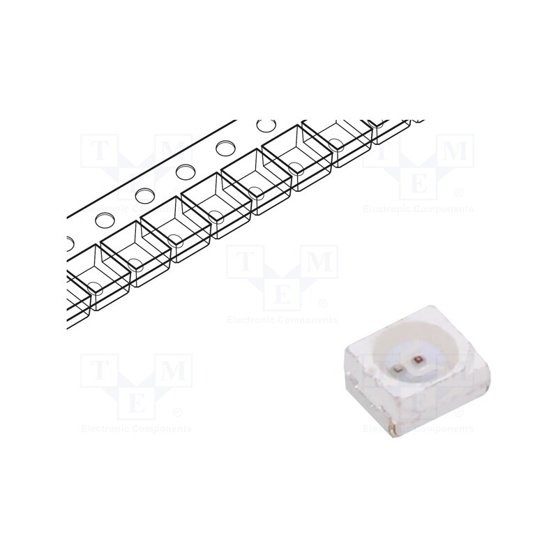 1 pcs x OPTOSUPPLY - OSR5RUS1C1A-12V - LED, SMD, 3528,PLCC2, red, 68÷100mcd, 3.5x2.8x1.7mm, 120°, 12V