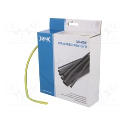 1 rol x BM GROUP - GBS048MGV - Heat shrink sleeve, glueless, 2: 1, 4.8mm, L: 10m, polyolefine