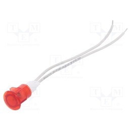 1 pcs x COMELUX - 9SLTB013SF3R - Indicator: with neon lamp, recessed, red, 12VDC, Ø13mm, plastic