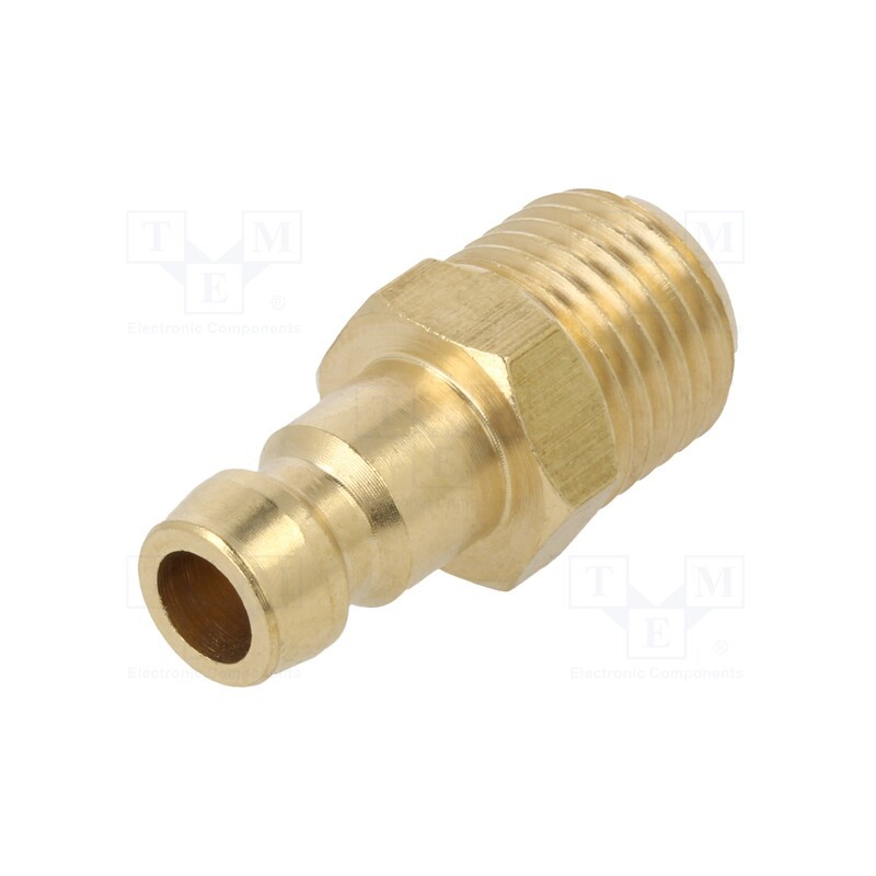 1 pcs x PNEUMAT-K06H GZ18 - Connector, connector pipe, max.10bar, Enclos.mat: brass, Seal: FPM