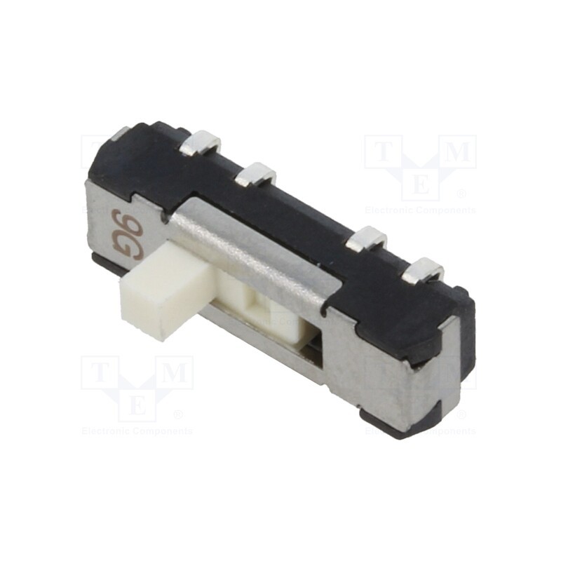 1 pcs x Nidec Copal Electronics - CL-SB-23A-01 - Switch: slide, Pos: 3, DP3T, 0.2A/12VDC, ON-ON-ON, SMT, Leads: curved