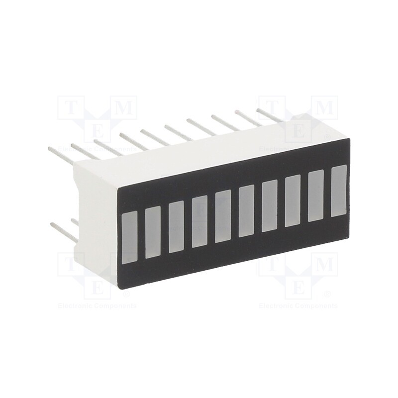 1 pcs x OPTOSUPPLY - OSX10201-G - Display: LED, bargraph, green, 262mcd, 25.5x10.2x7.9mm, 3.1÷3.6V