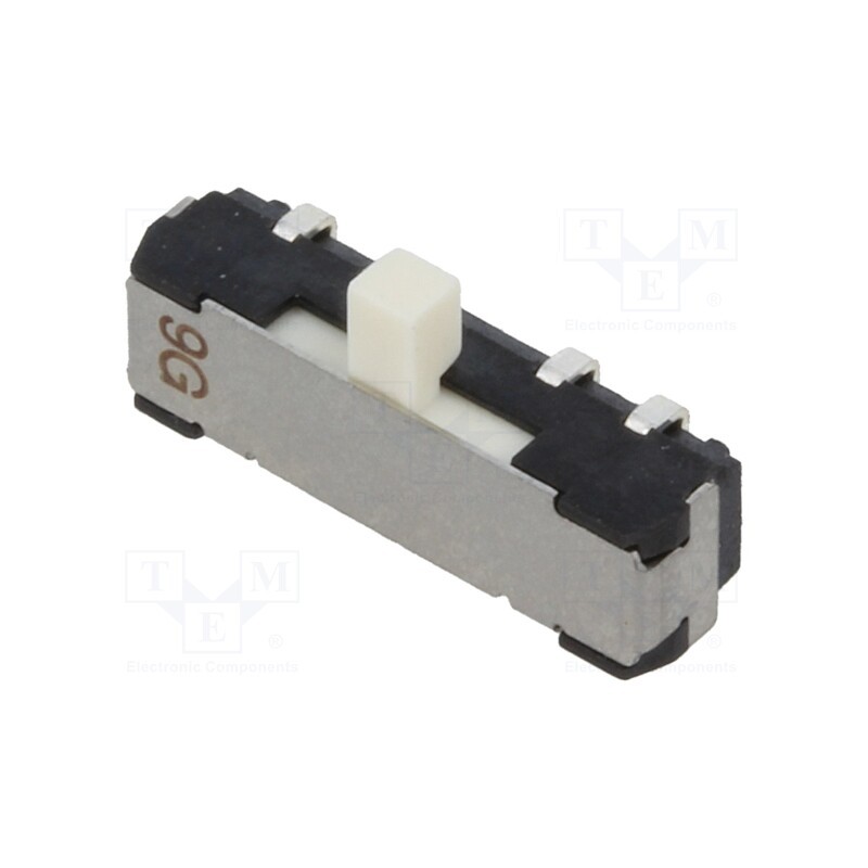 1 pcs x Nidec Copal Electronics - CL-SB-23A-11 - Switch: slide, Pos: 3, DP3T, 0.2A/12VDC, ON-ON-ON, SMT, Leads: curved