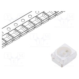 1 pcs x OPTOSUPPLY - OSB5SAS1C1A-12V - LED, SMD, 3528,PLCC2, blue, 150÷220mcd, 3.5x2.8x1.7mm, 120°, 12V
