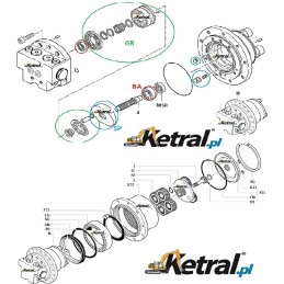 Komatsu PC12 R 8 engine final drive repair kit