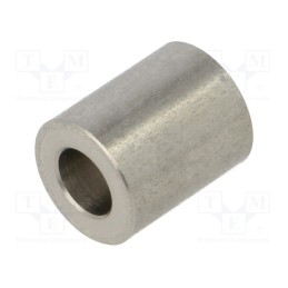 5 pcs x DREMEC - 3410/5,3X12 - Spacer sleeve, 12mm, cylindrical, stainless steel, Out.diam: 10mm