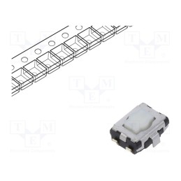 1 pcs x PANASONIC - EVQP2R02M - Microswitch TACT, SPST, Pos: 2, 0.02A/15VDC, SMD, none, OFF-(ON)