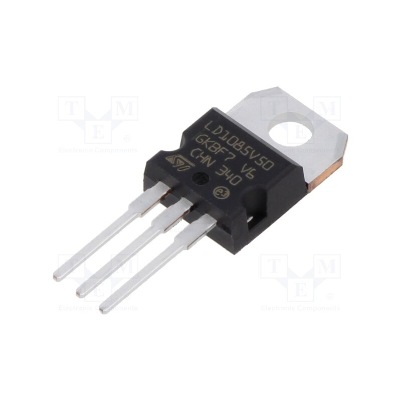 1 pcs x STMicroelectronics - LD1085V50 - IC: voltage regulator, LDO,linear,fixed, 5V, 3A, TO220AB, THT,
