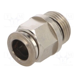 1 pcs x AIGNEP-57020 10-3/8 - Push-in fitting, straight, -0.99÷20bar, nickel plated brass