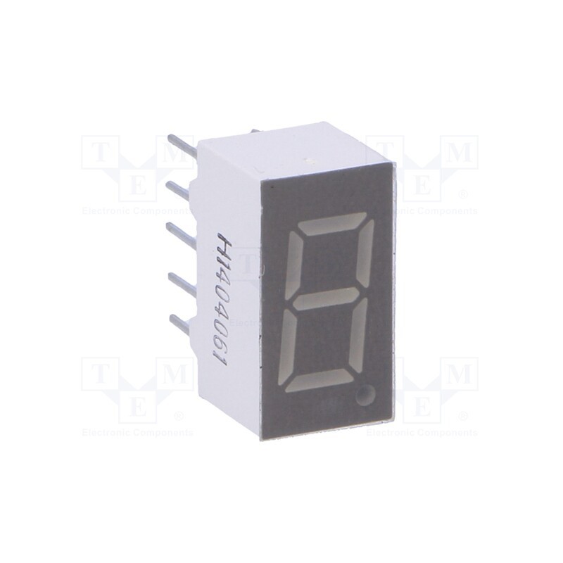 1 pcs x LUCKYLIGHT - KW1-361CGA - Display: LED, 7-segment, 9.1mm, 0.36', No.char: 1, green, 1÷1.5mcd
