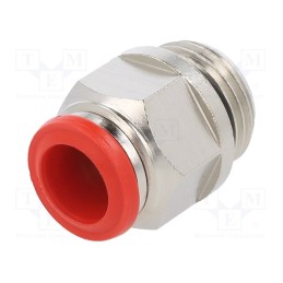 1 pcs x AIGNEP-50020 12-1/2 - Push-in fitting, straight, -0.99÷20bar, nickel plated brass