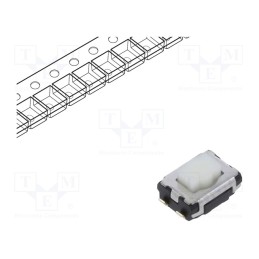 1 pcs x PANASONIC - EVQP2V02W - Microswitch TACT, SPST, Pos: 2, 0.02A/15VDC, SMD, none, OFF-(ON)