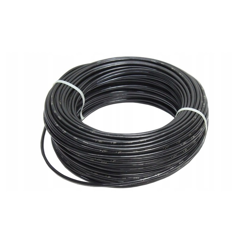 Pneumatic hose, polyurethane, 6 x 4 mm, black, 1 meter