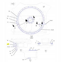 Swing rim cat crawler excavator cva 1141414